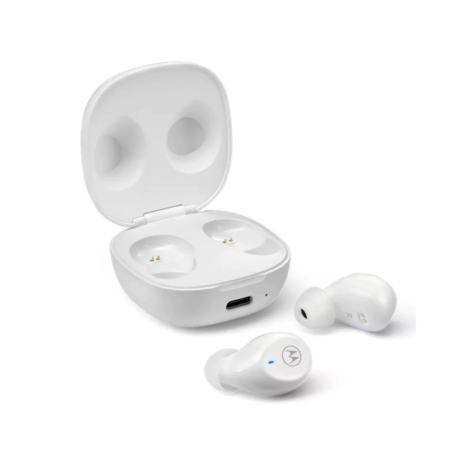 Audifonos Bluetooth TWS Recargables Blanco Motobuds 105-2