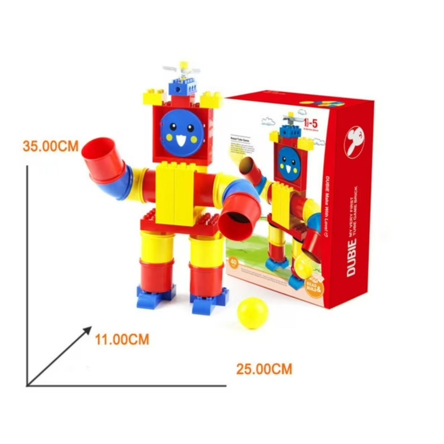 Juguete Robot Armable Con Bloques Y Tuberias Infantil-1