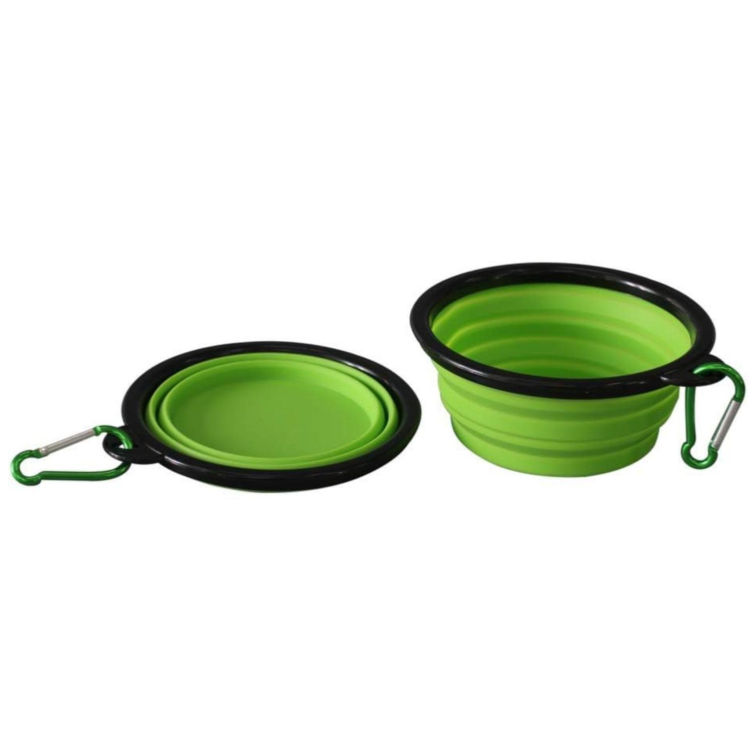Plato Plegable Para Comida O Agua Para Paseo Mascotas-3