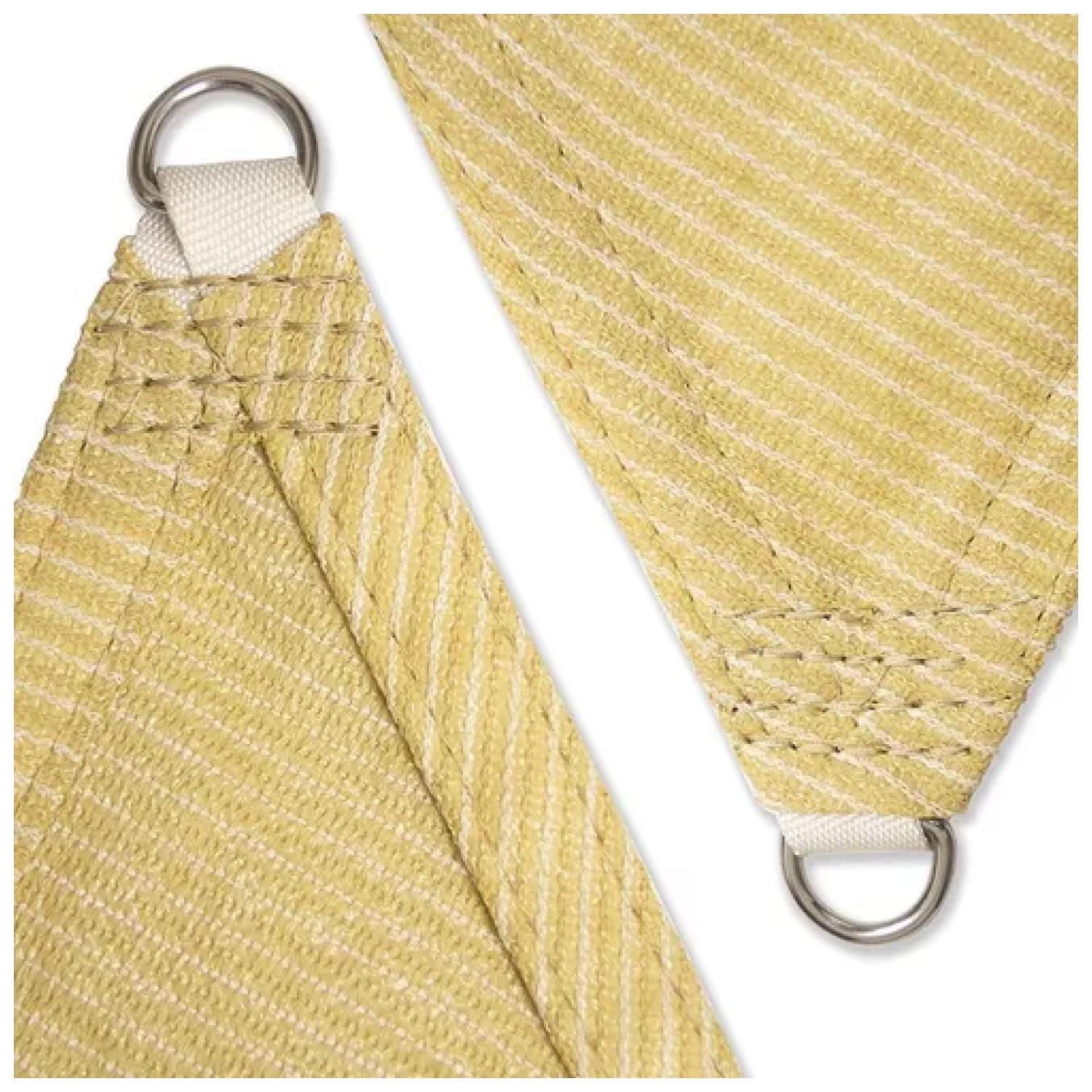 Toldo Vela Malla Sombreadora Triangular Beige 5x5x5Mts Malla Raschel-3