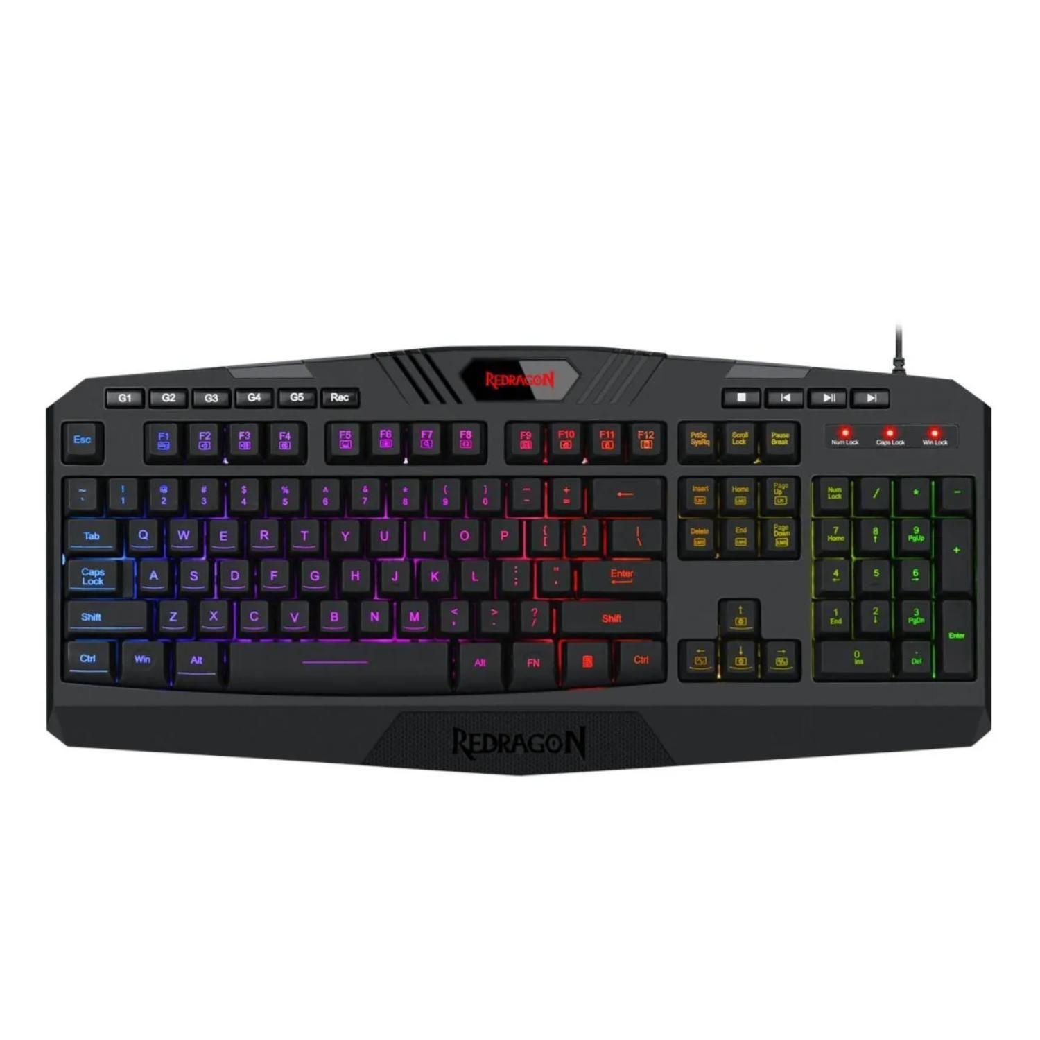 Teclado Mecanico Gamer USB RGB Negro Harpe Redragon-2