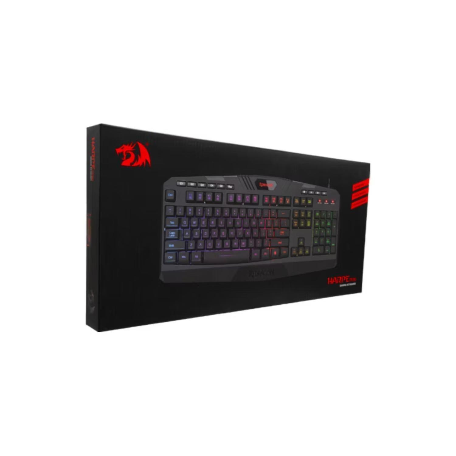 Teclado Mecanico Gamer USB RGB Negro Harpe Redragon-6
