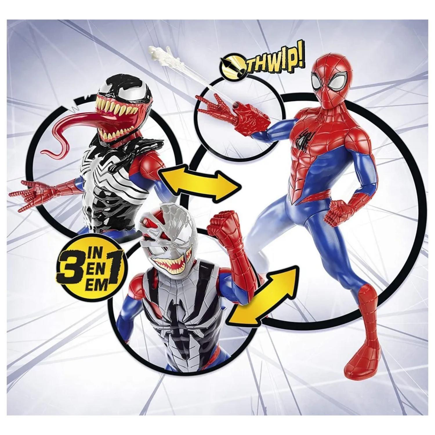 Juguete Figura De Accion Spider Man Mascara Venom Sonidos 30Cm-6