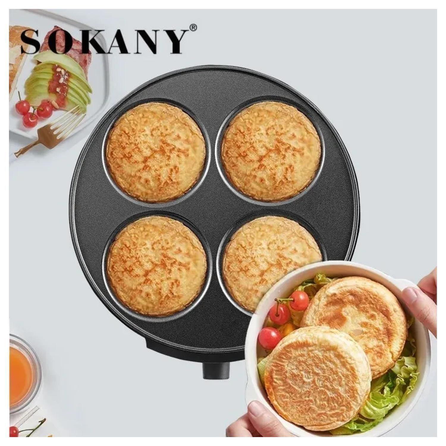 Maquina Para Hacer Panqueques 1200W Negro SK-1003 Sokany-2