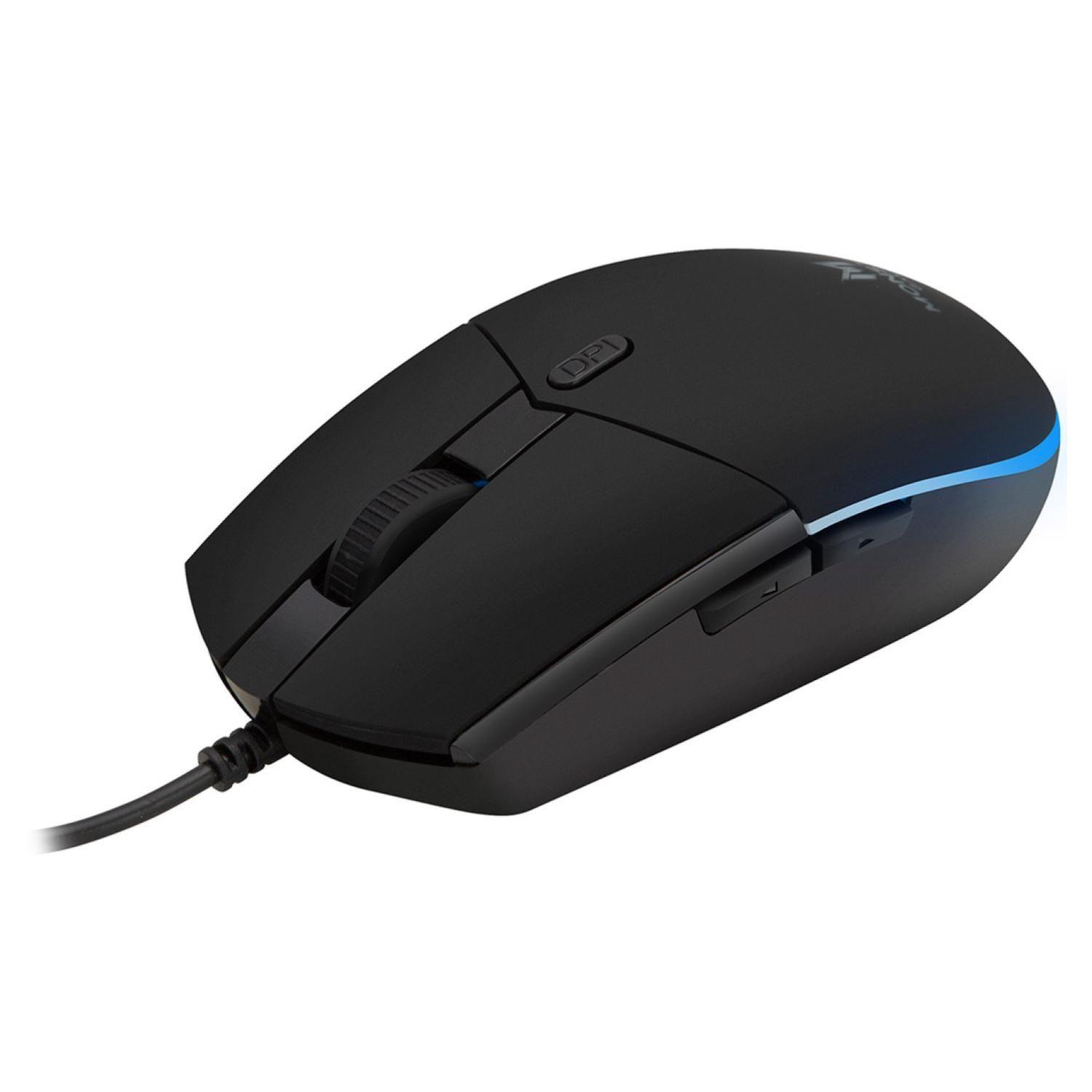Mouse Gamer USB 5 Botones 3200Dpi Negro Tide Monster Games-2