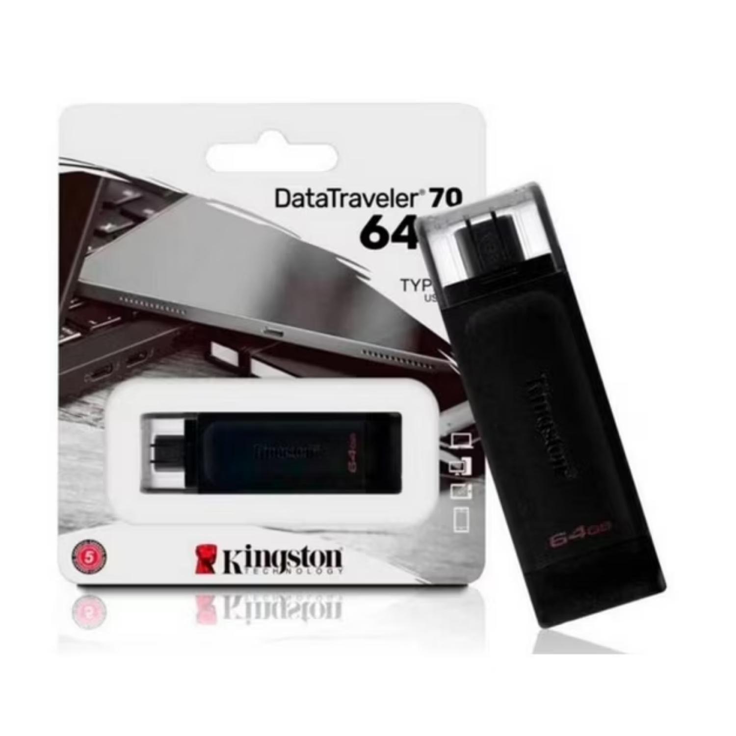 Pendrive USB 3.2 Tipo C 64Gb Negro DT70-3