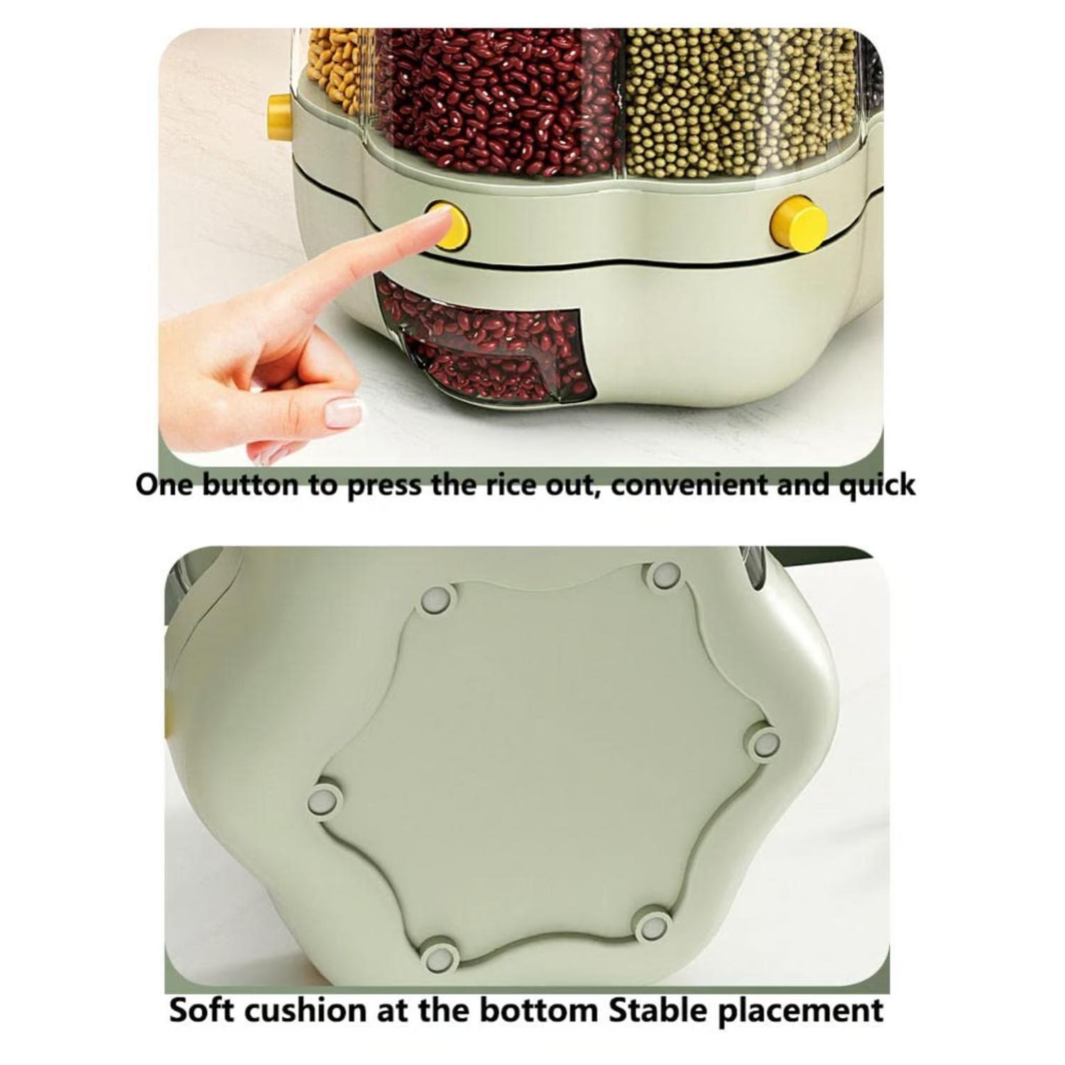 Dispensador De Granos Cereales Nueces Giratorio Cocina-3