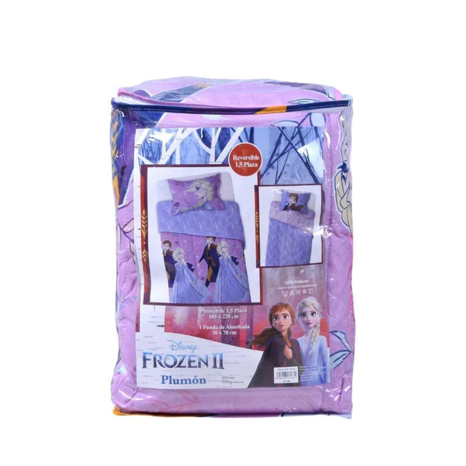 Plumon 1.5 Plazas Microfibra Infantil Morado Frozen-1