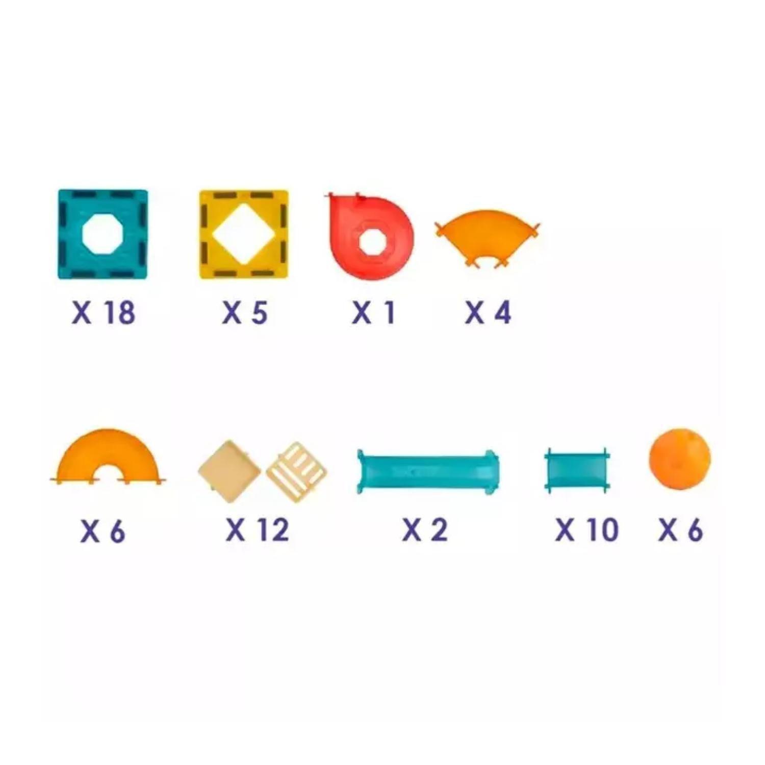 Juguete Bloques Magneticos 64 Piezas Toboganes Pelota Infantil-2