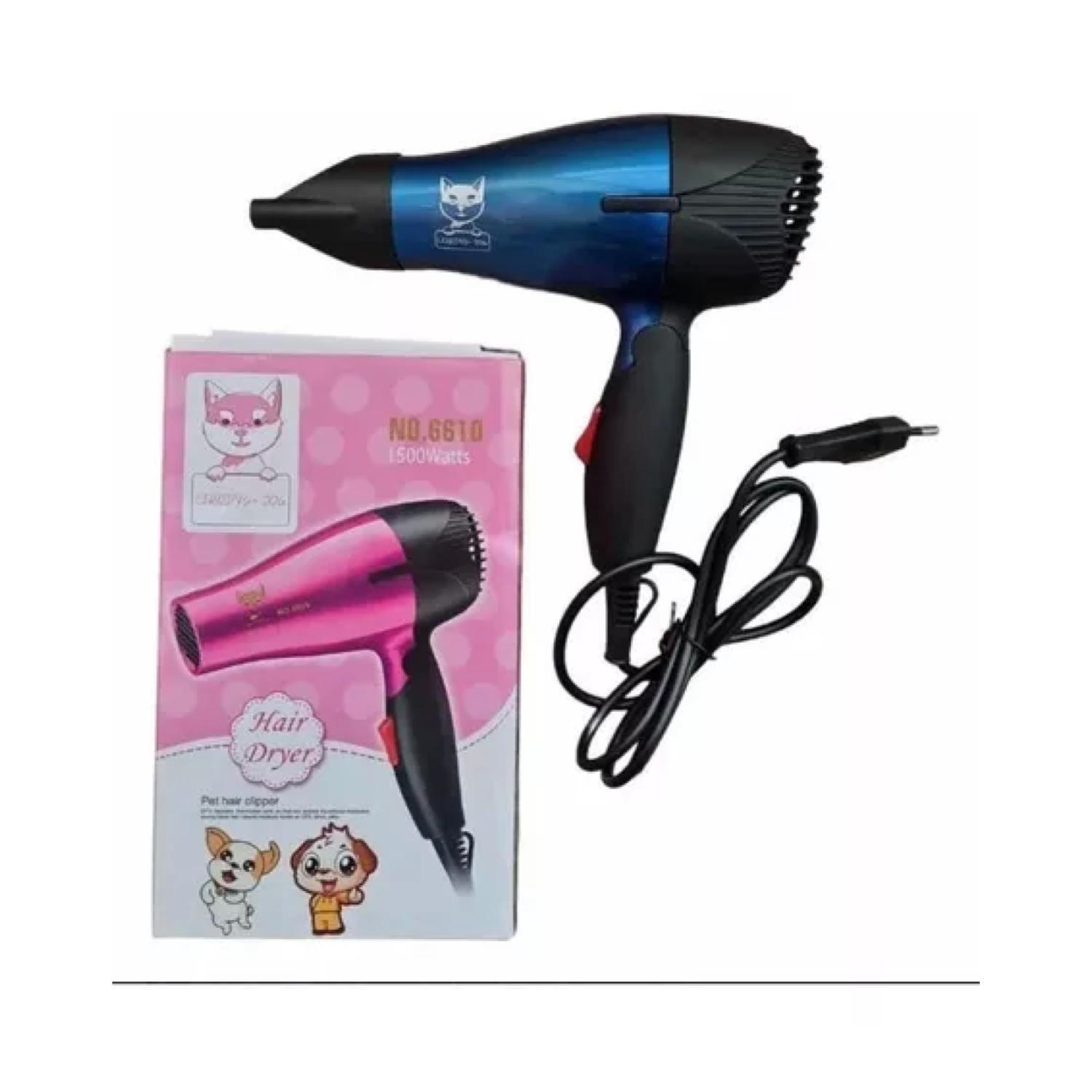 Secador De Pelo Portatil 1500W Azul Perros Gatos Mascotas-2