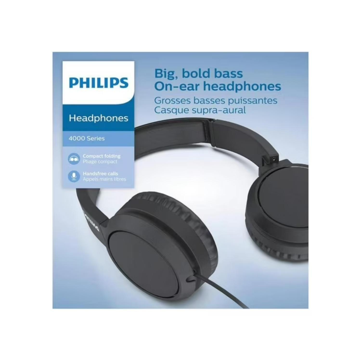 Audifono Manos Libres Jack 3.5 OverEar Negro TAH4105 Philips-3