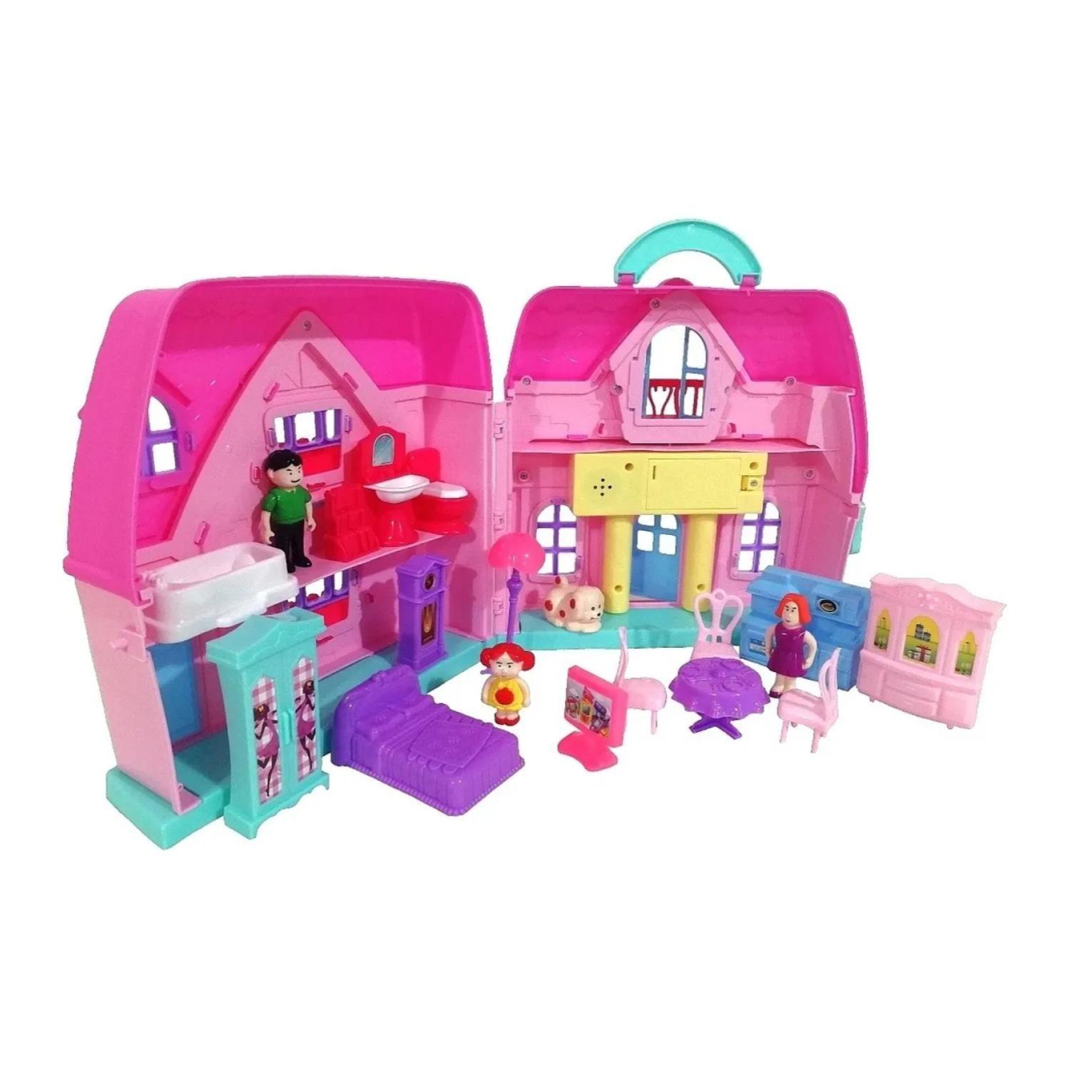 Juguete Casa De Muñecas Con Accesorios Luz Sonido Infantil-2