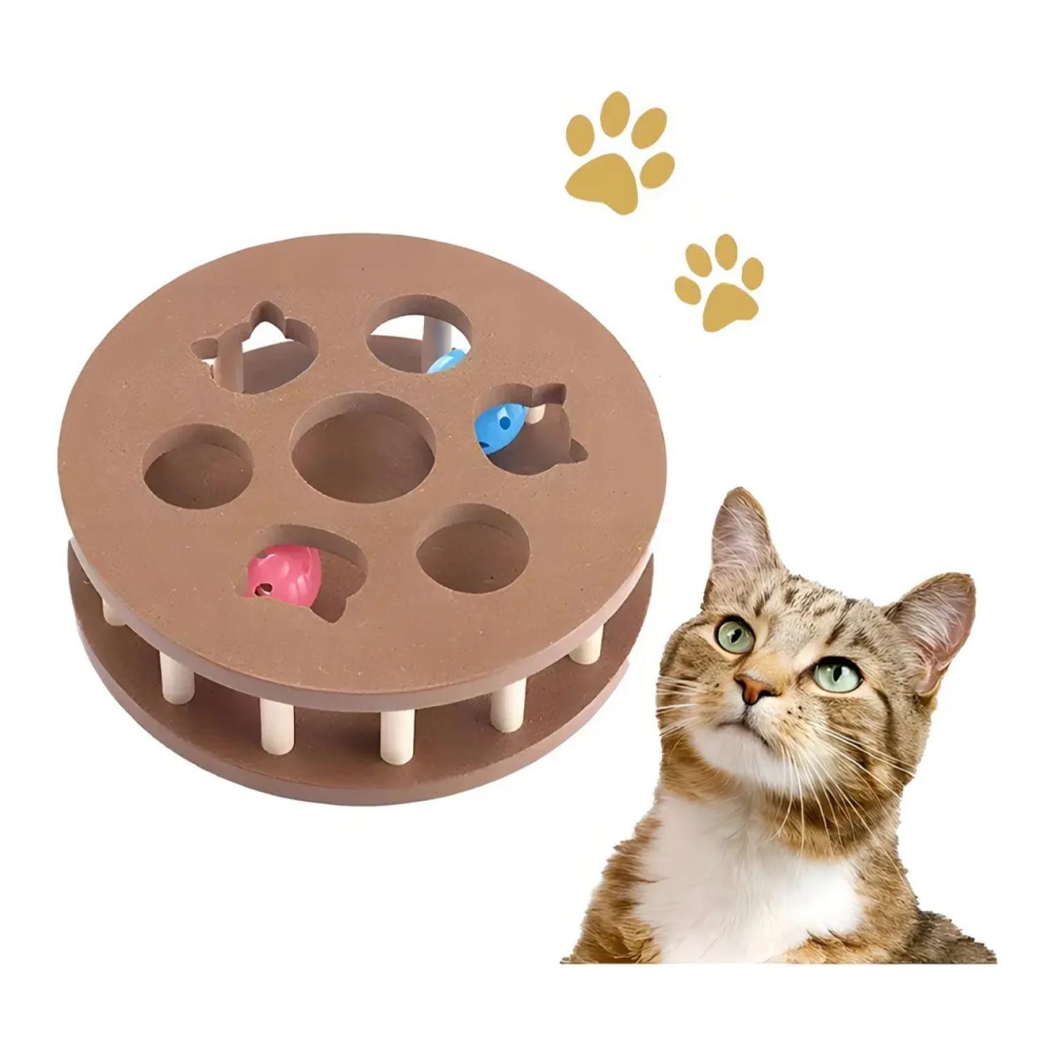 Juguete Interactivo Rueda Con Pelotas Para Gatos Mascotas-0