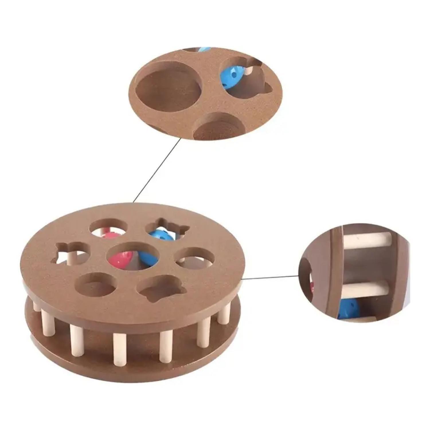 Juguete Interactivo Rueda Con Pelotas Para Gatos Mascotas-1
