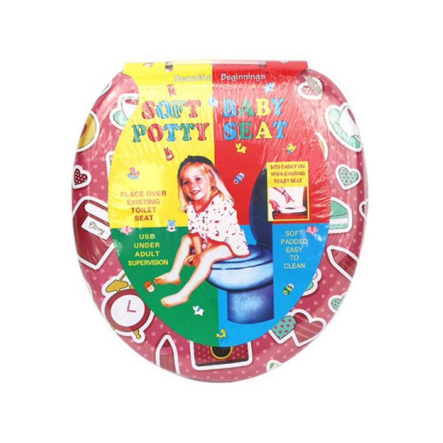 Asiento De Baño Infantil Rosado Infantil 29x26x7cm-1