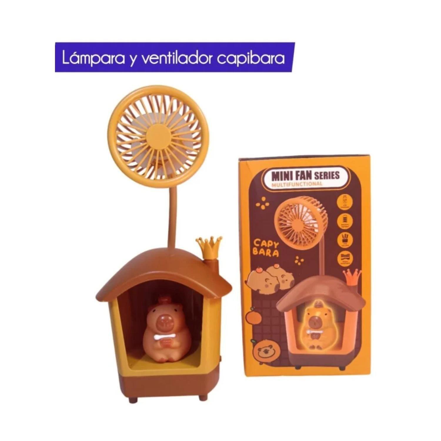 Mini Ventilador Escritorio USB Tematica Capibara Infantil-2