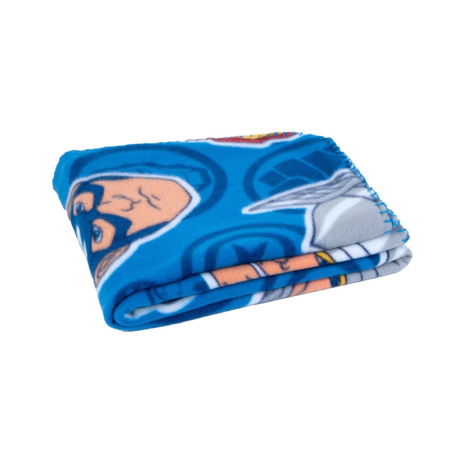 Manta De Polar Infantil 115x130cm Azul Avengers Mashini-1