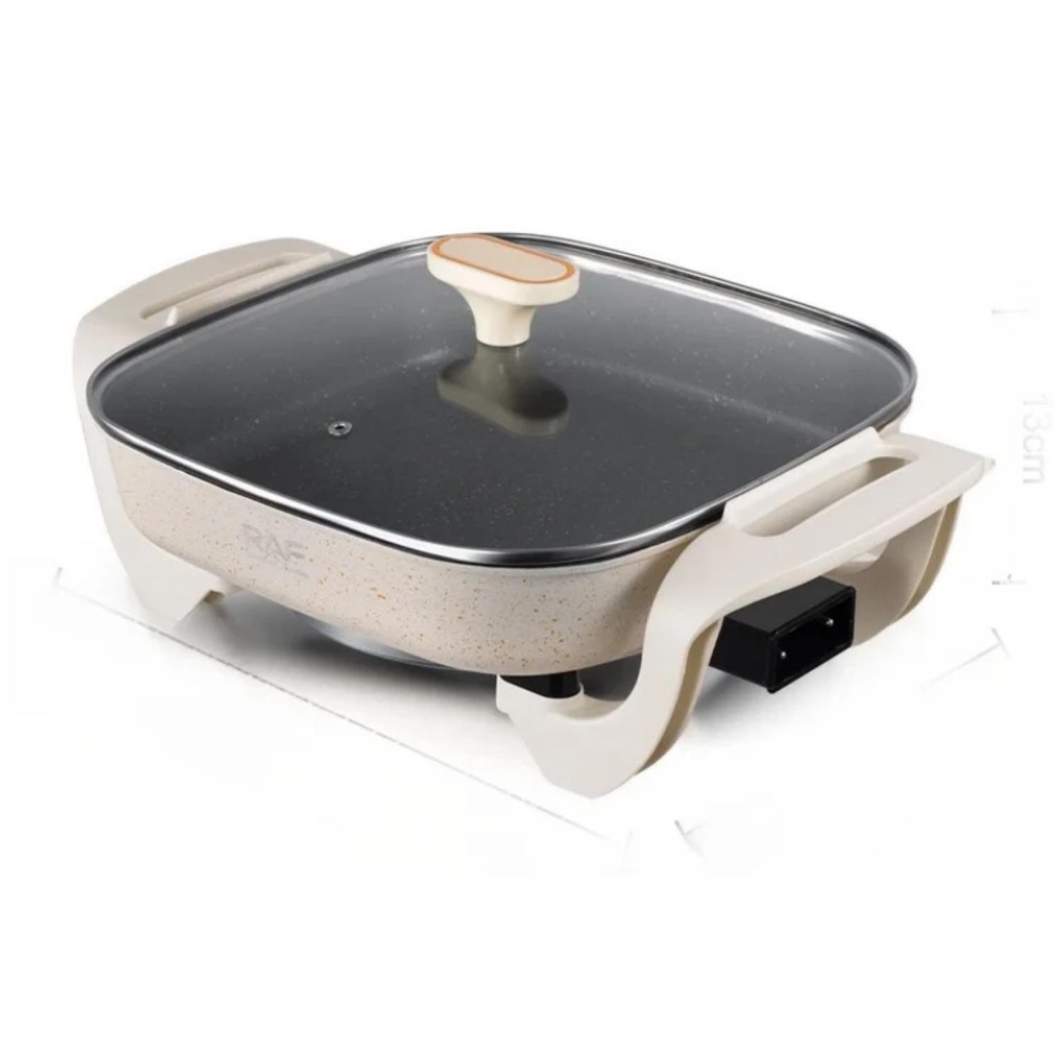 Sarten Electrico Antiadherente 5L Con Tapa 1200W R5400 Raf-1