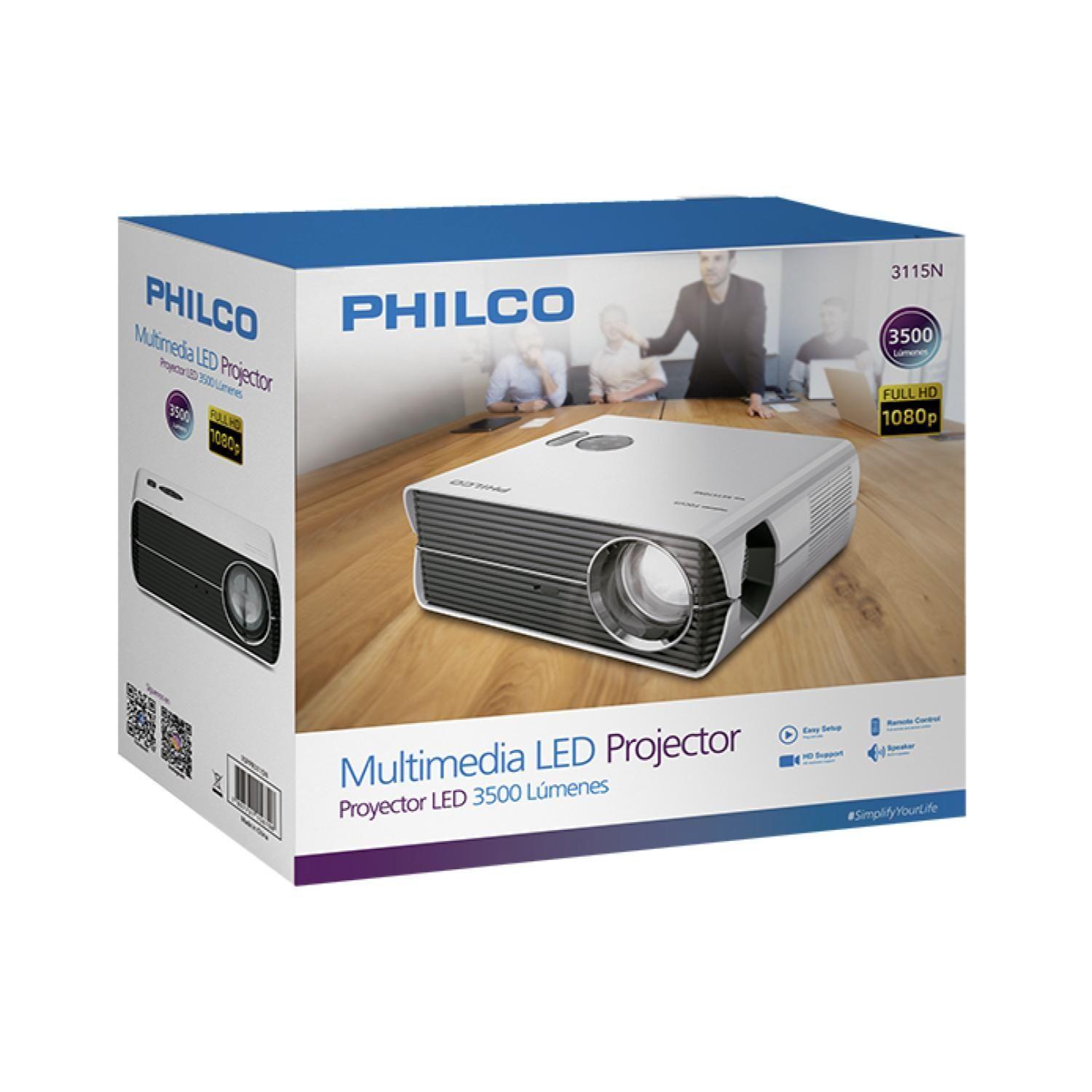 Video Proyector 3500 Lumenes FHD HDMI USB Gris 3115N Philco-3