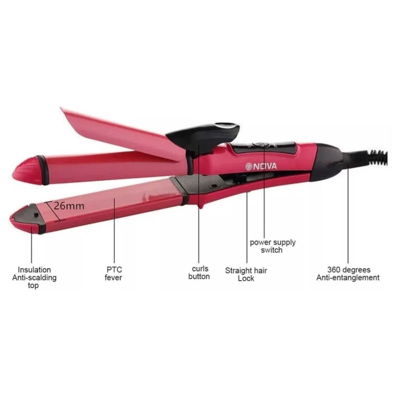 Alisador Plancha Y Ondulador 2 En 1 Para Cabello 180°C-1