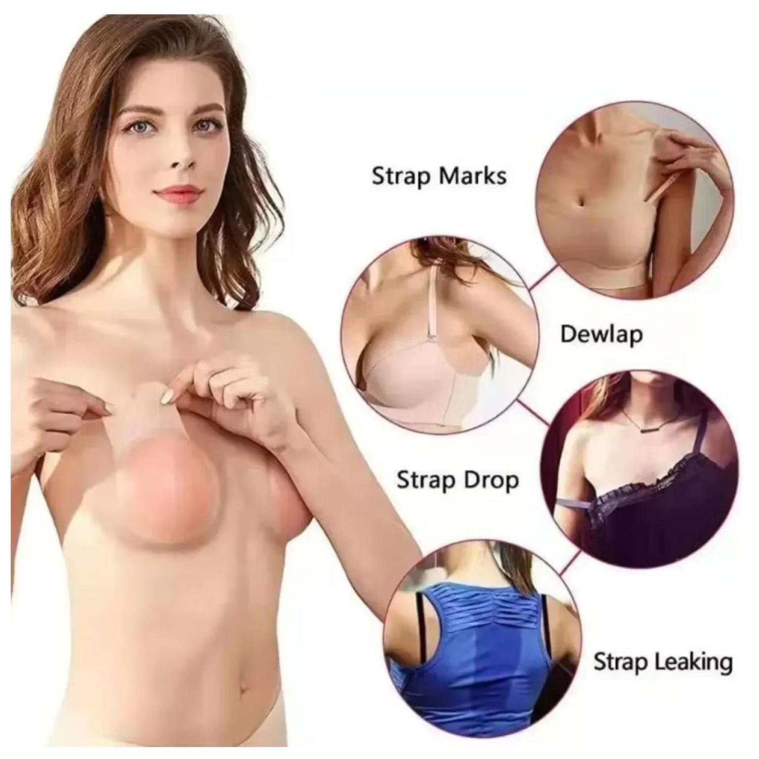 Adhesivo Cubre Pezon Silicona Levanta Bustos Pechos-2