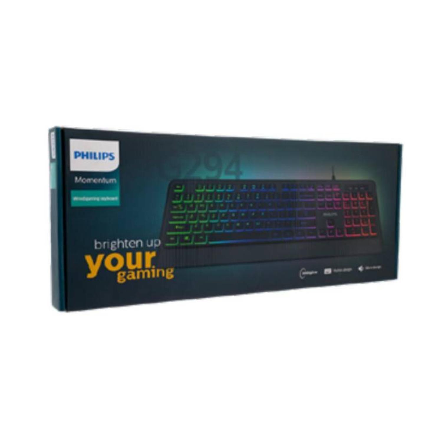 Teclado Gamer USB Iluminado 107 Teclas Ingles G294 Philips-3