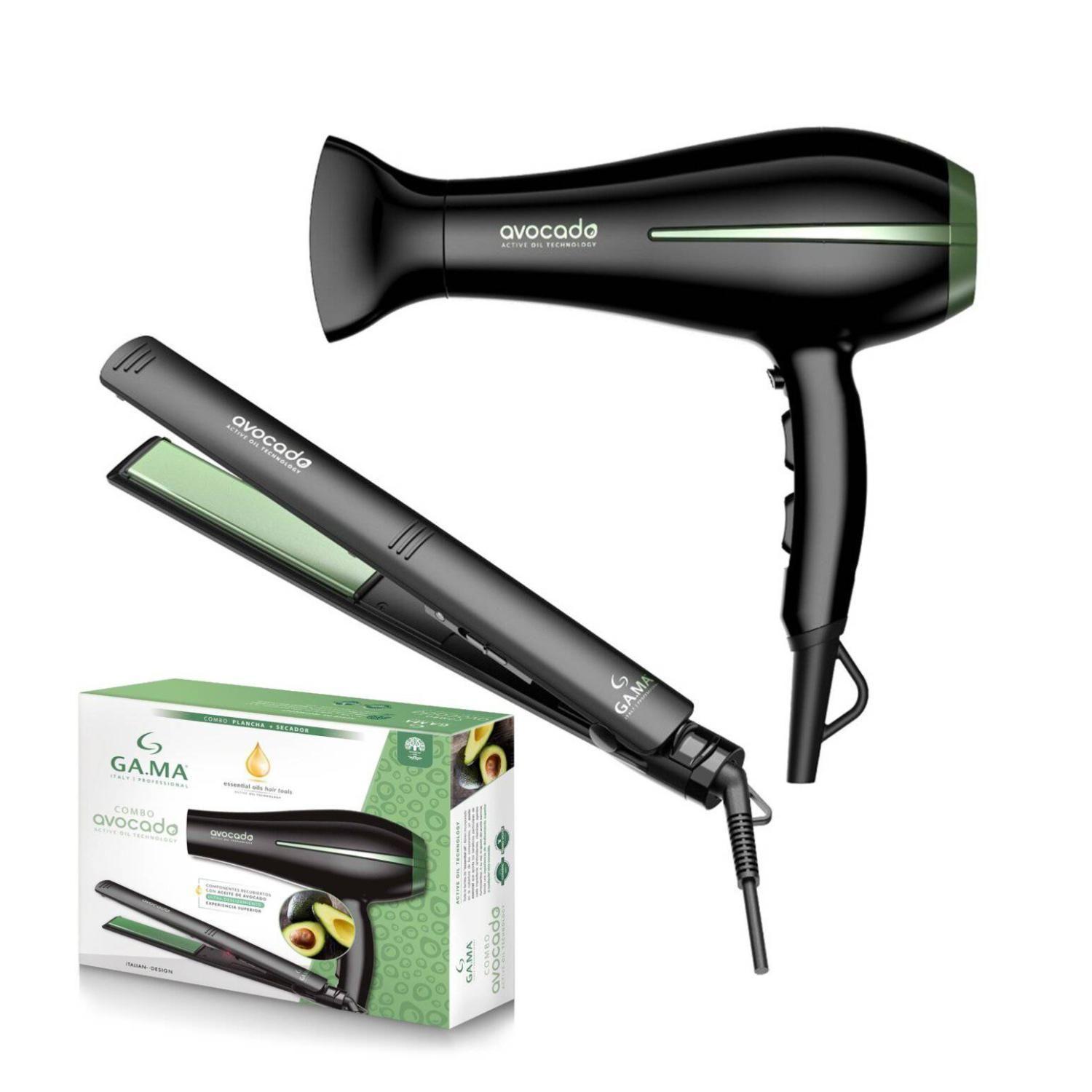 Pack Plancha Alisador + Secador De Pelo Avocado Gama-2