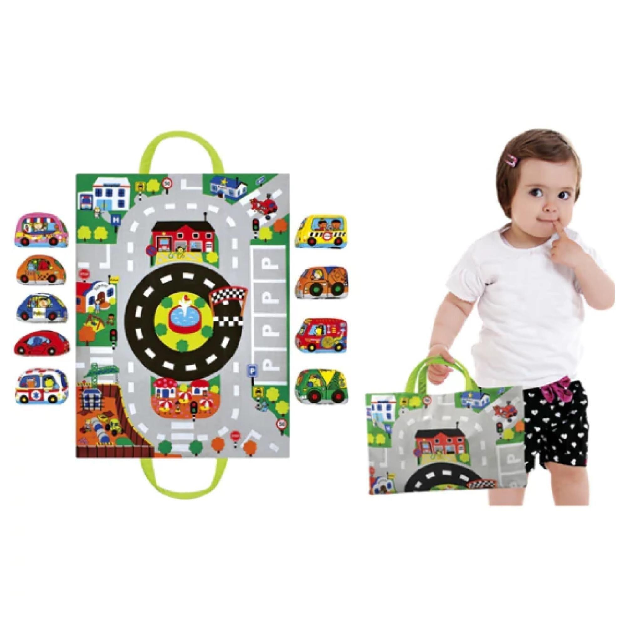 Juguete Set De Autos Con Pista Alfombra 7 Piezas Infantil-2