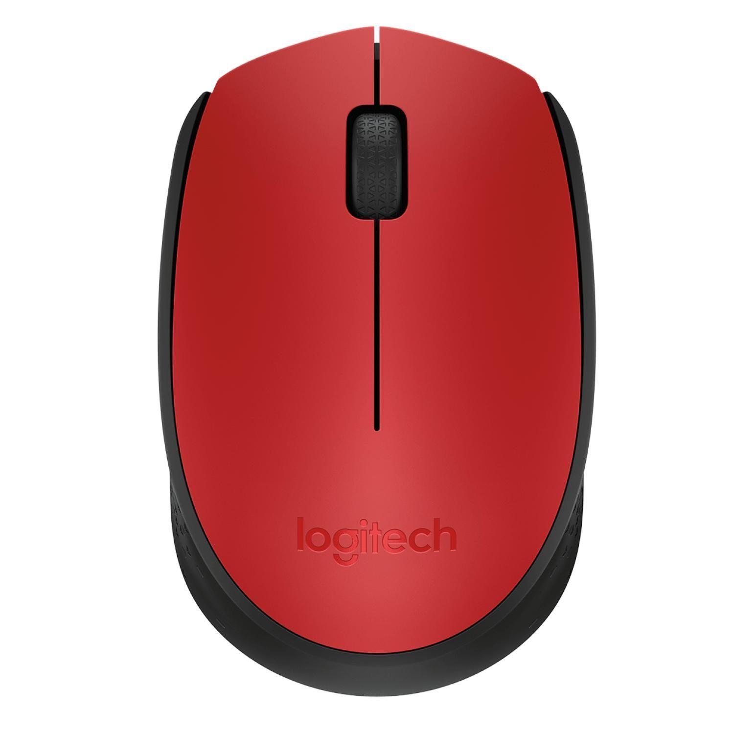 Mouse Inalambrico USB Pequeño Oficina M170 Rojo-0