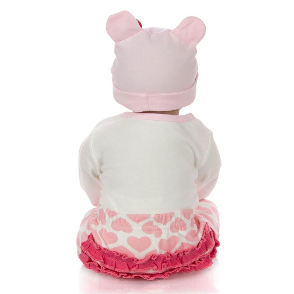 Juguete Muñeca Bebe Reborn 55cm Realista Rosado Infantil-4