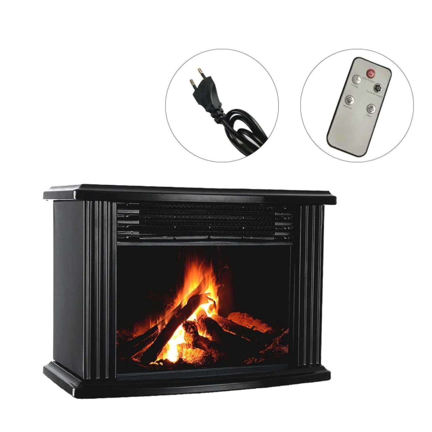 Calefactor Termoventilador 1000W Negro Control Remoto-4