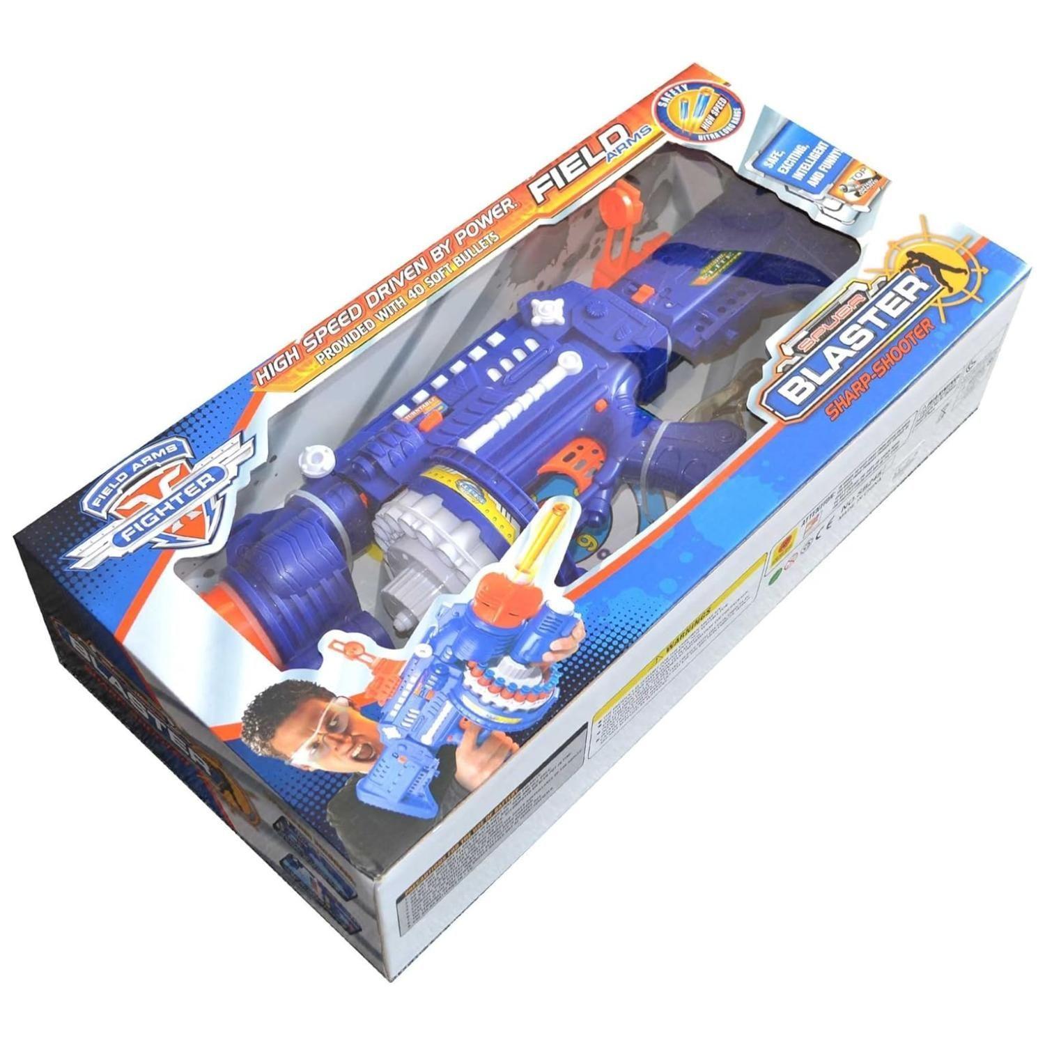Juguete Lanzador De Dardos Blaster Acc Azul Infantil-3