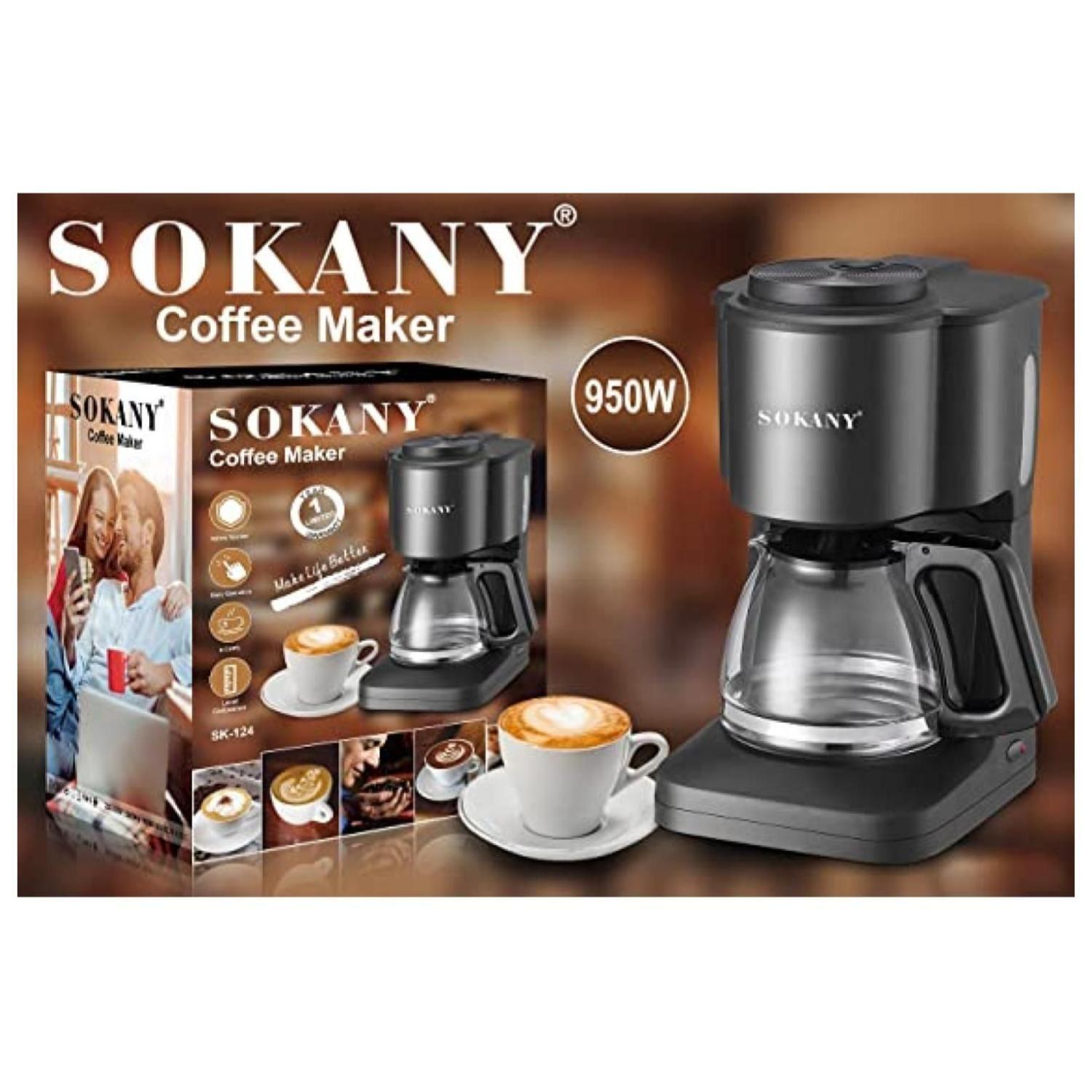 Cafetera Electrica De Goteo 950W De 6 Tazas SK-124 Sokany-3