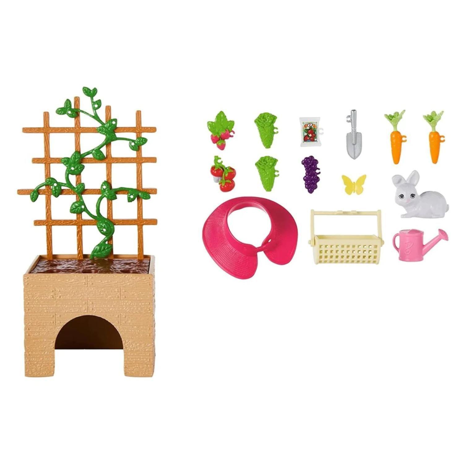 Juguete Set Barbie Jardineria Y Mascota Accesorios Mattel-4