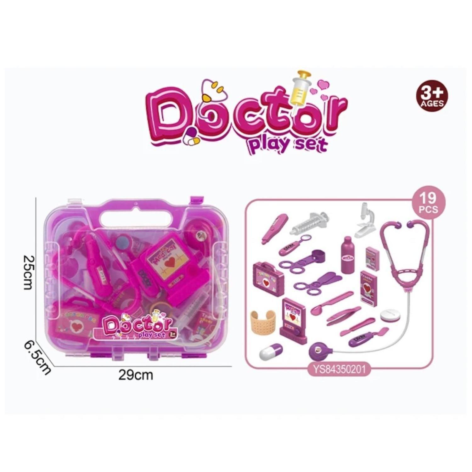 Juguete Set Maleta Doctor Con Accesorios Rosado Infantil-2