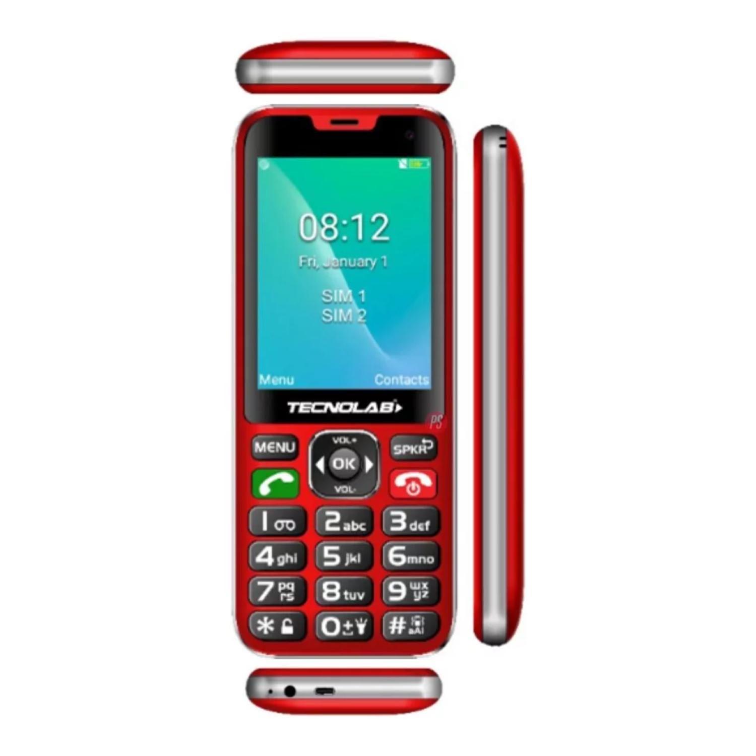 Telefono Senior Adulto Mayor 4G Rojo Doble SIM Card TL487-2