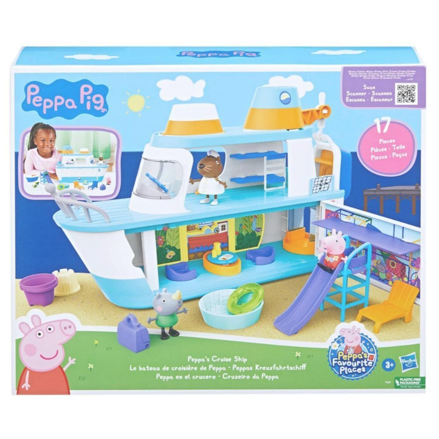 Juguete Crucero De Peppa Pig Con Accesorios Azul Infantil-0