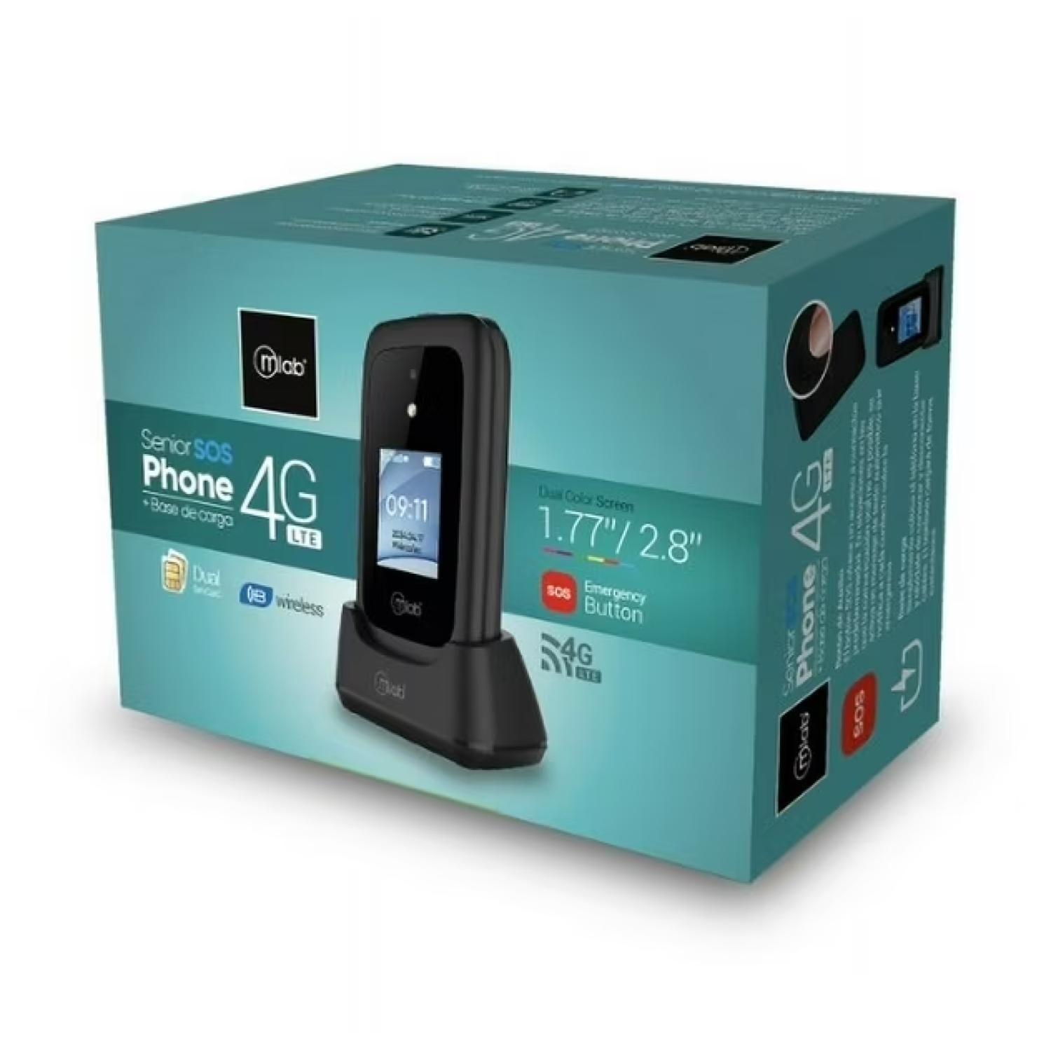 Telefono Senior Tipo Almeja 4G Negro 9338-2