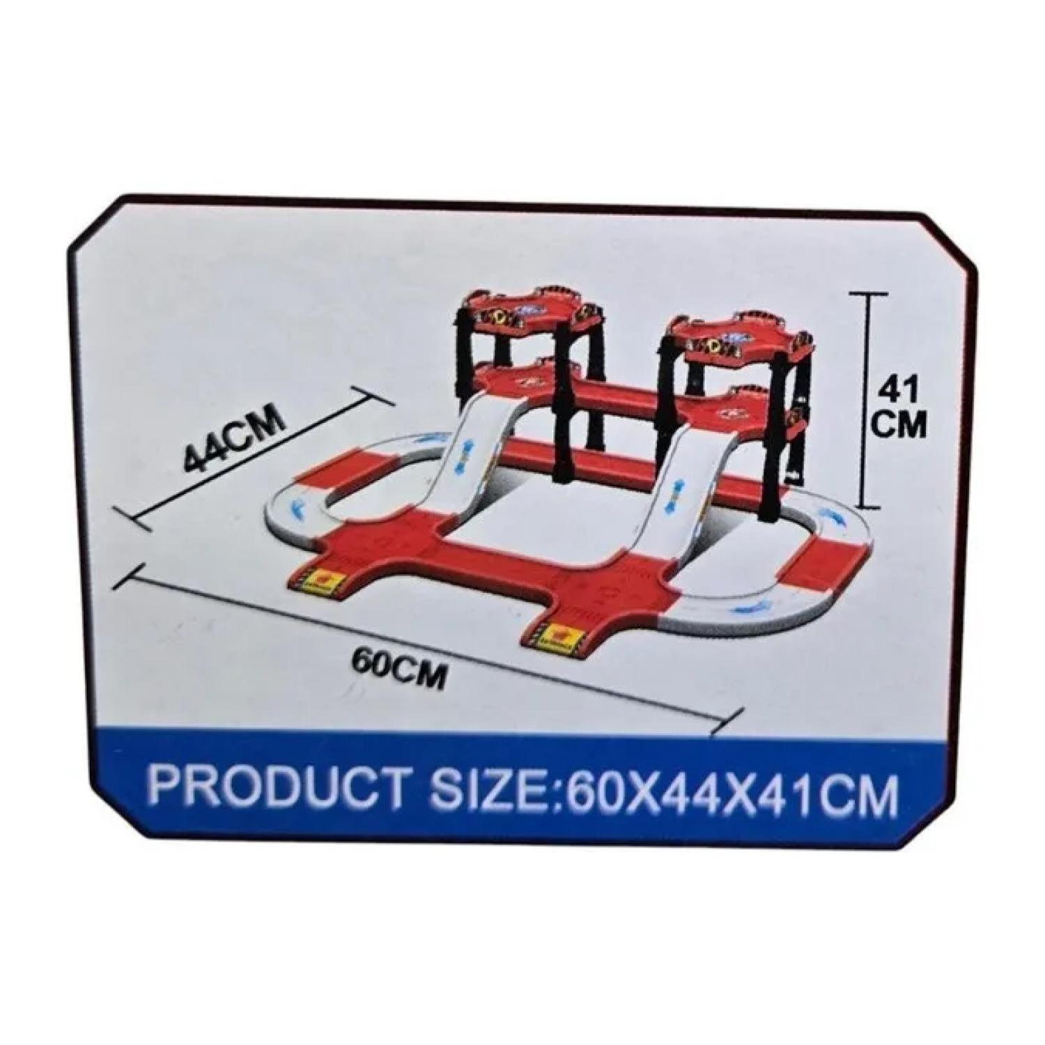 Juguete Pista Estacion De Bomberos Armable 6 Autos Infantil-2