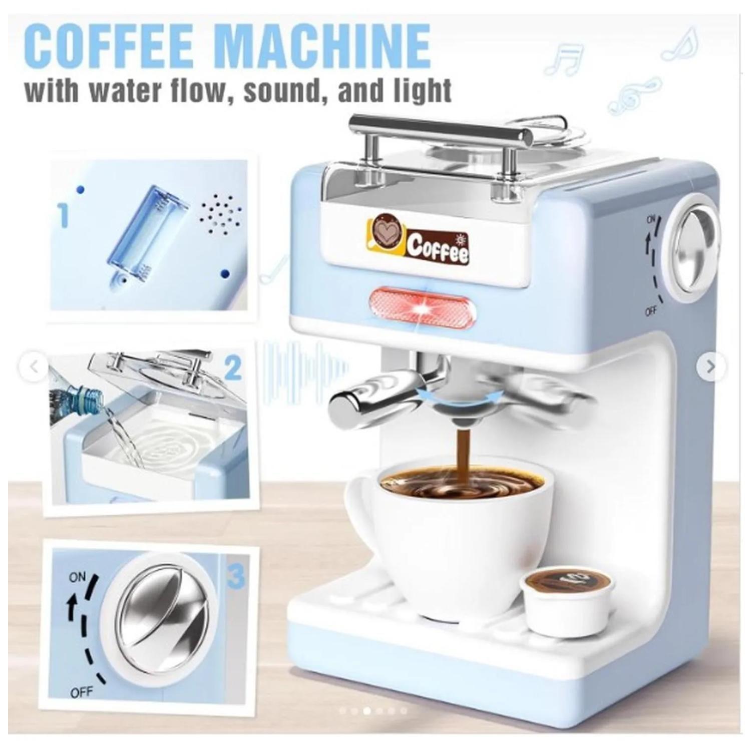 Juguete Cafetera Interactiva Luces Y Sonidos Accesorios-3