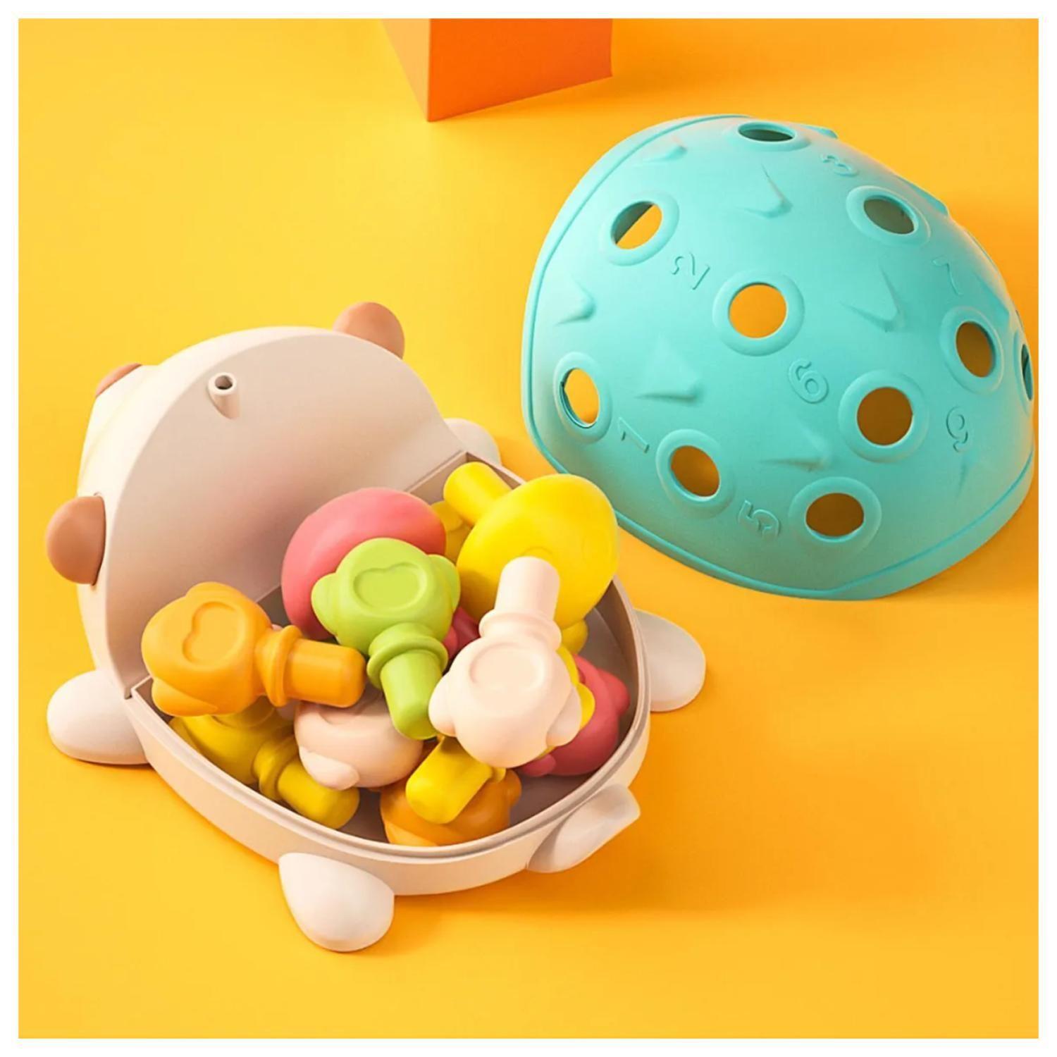 Juguete Erizo Didactico De Encajes Para Bebes Infantil-2