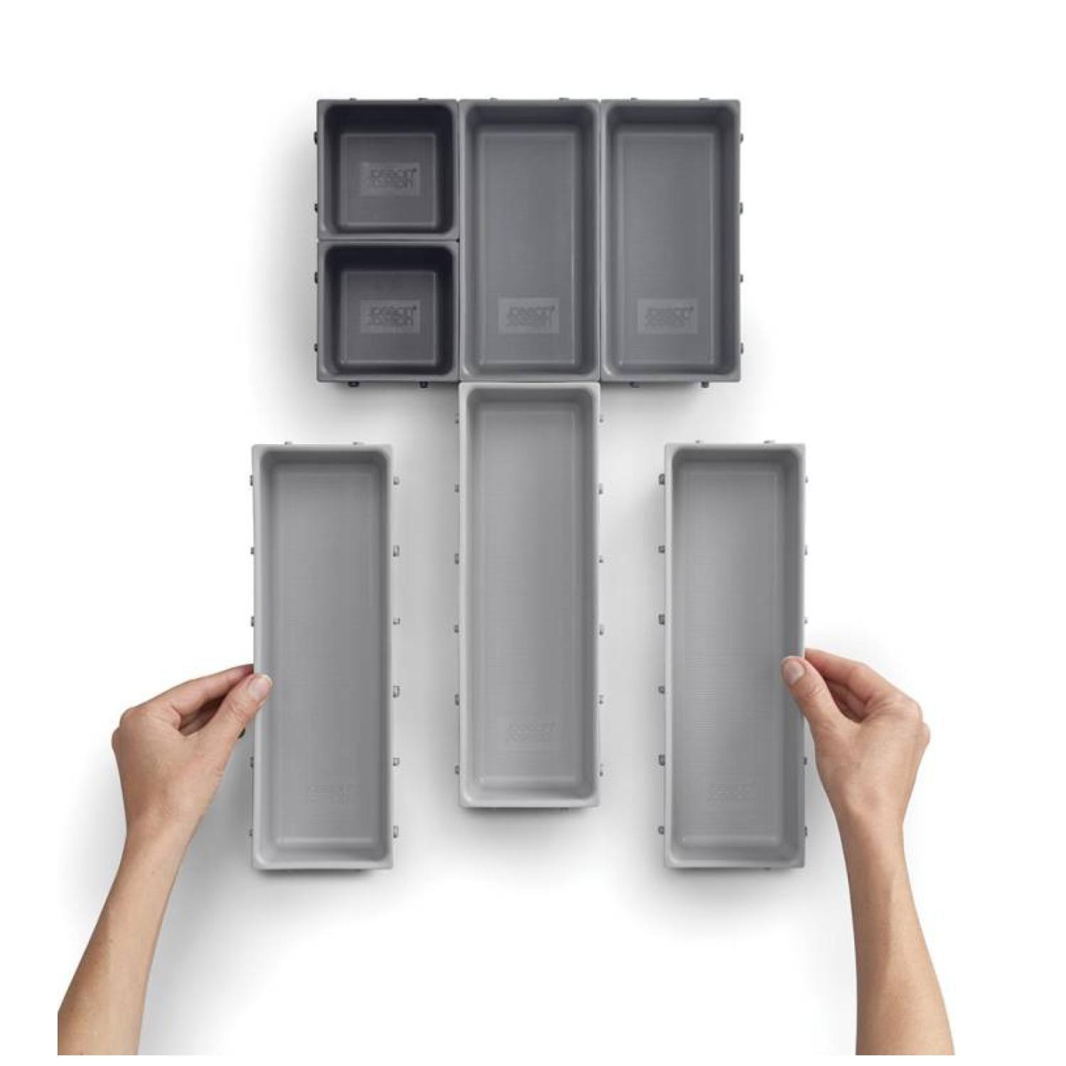 Set Organizador Cajones Blox 7 Piezas Gris-2