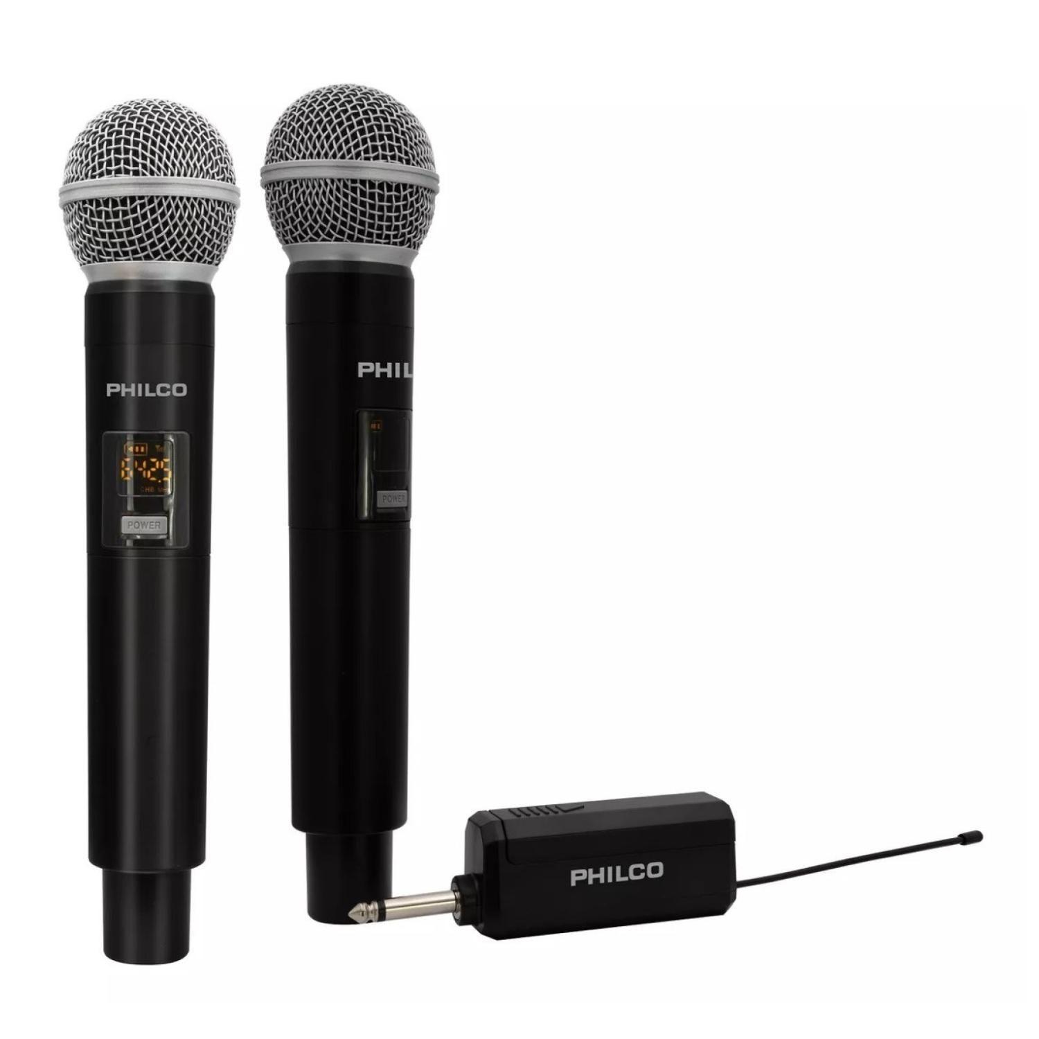 Kit 2 Microfonos Inalambricos Recargables UHF 60M-2