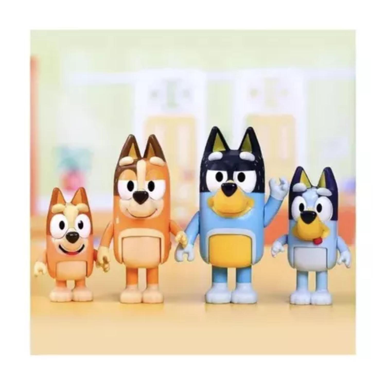 Pack 4 Juguete Figuras Coleccionables Bluey & Family-4