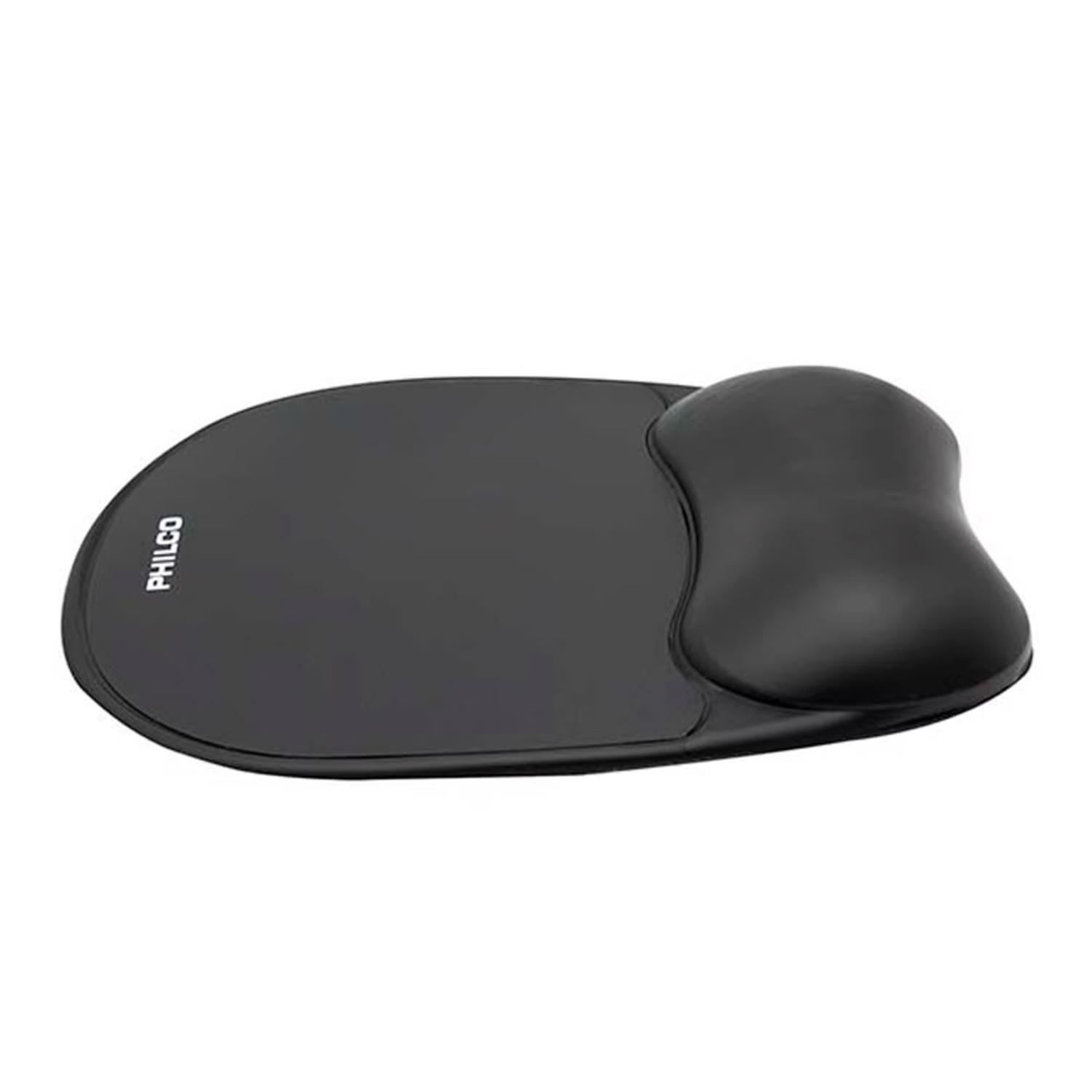 MousePad Con Apoya Muñecas De Gel Negro M00214-2