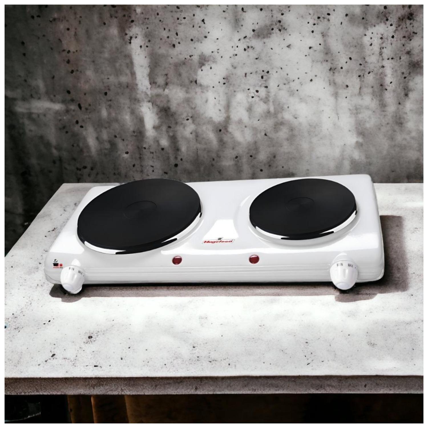 Cocina Electrica 2 Platos 2250W Blanco MGF8023-3