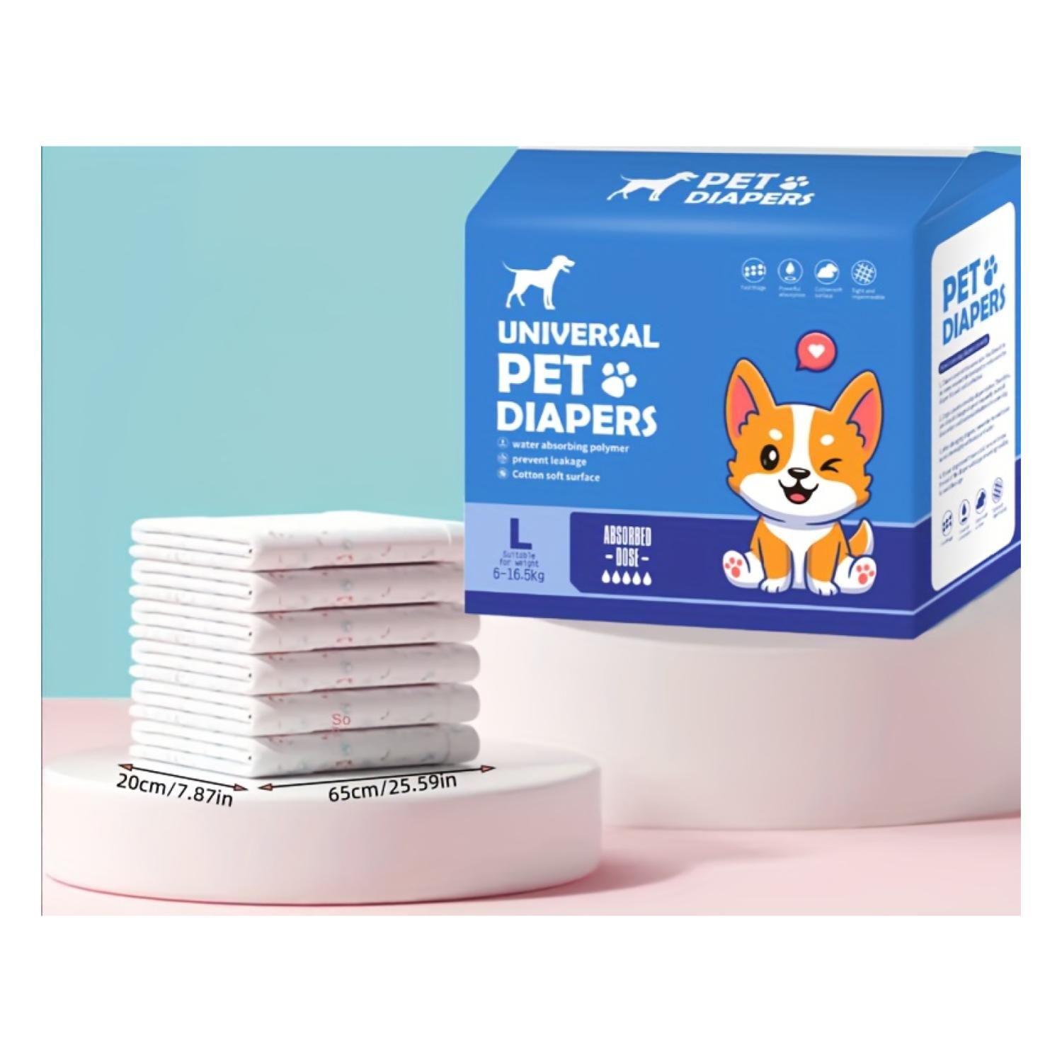 Pack 12 Pa ales Absorventes XL Para Perros Macho Mascotas-1