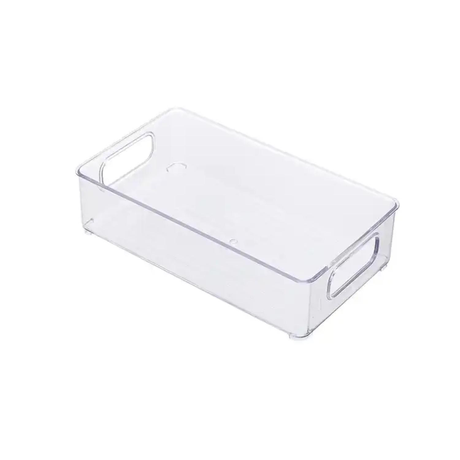 Cajon Organizador Transparente 7x14x25cm Apilable-0