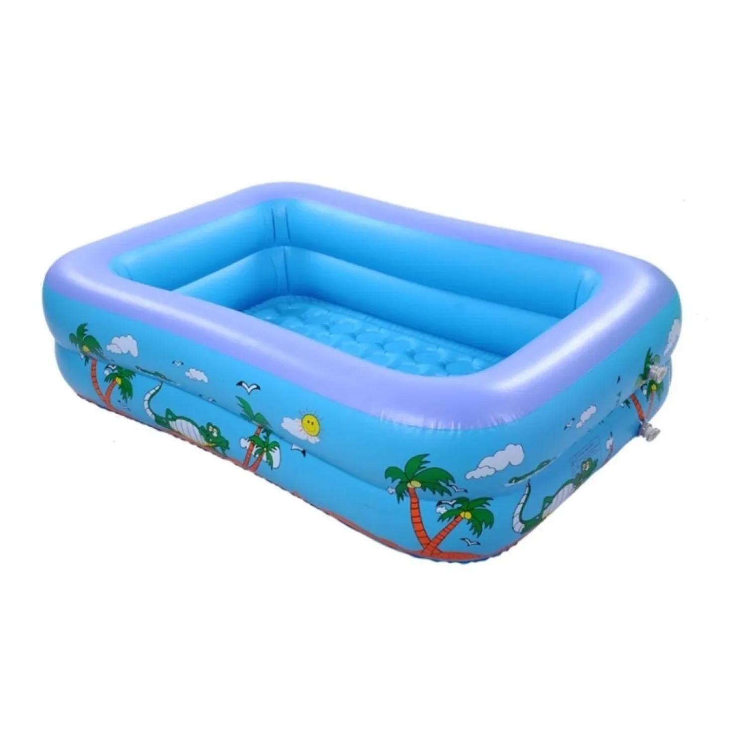 Piscina Inflable Rectangular 110x85x35cm Infantil Azul-0