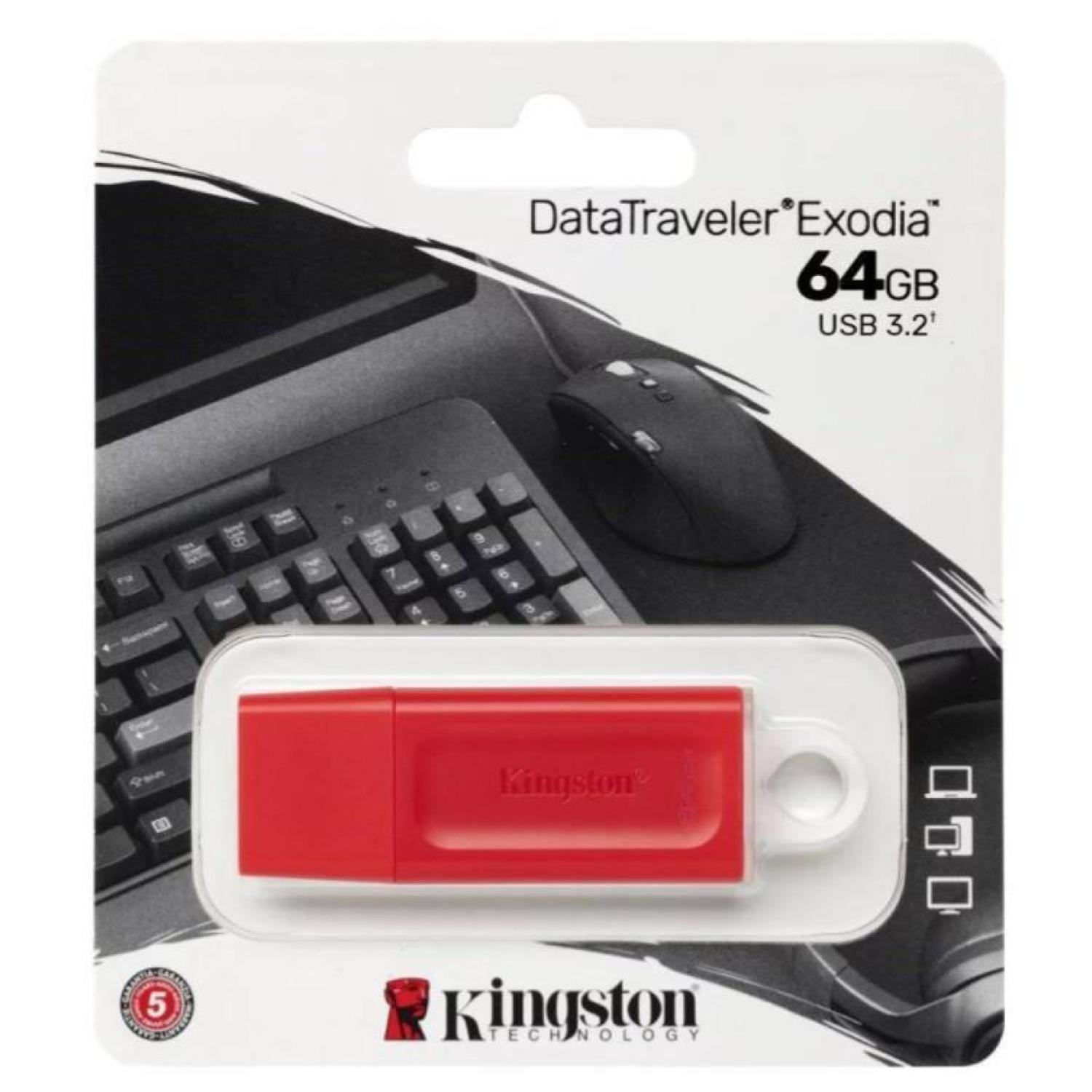 Pendrive USB 3.2 64Gb Datatraveler Rojo Exodia-2